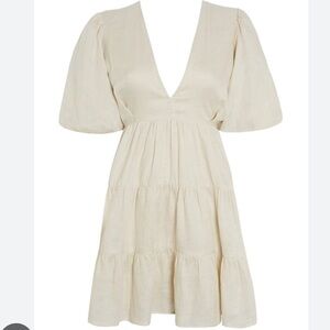 Faithfull The Brand Elmiya Linen Mini Dress